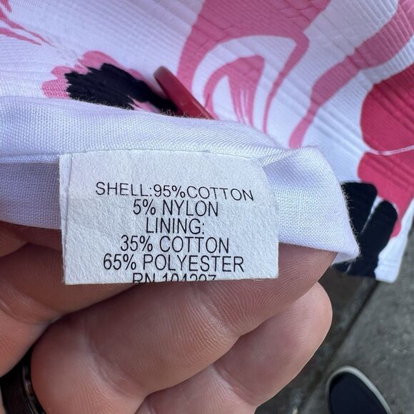 Milly of New York Trench Coat Jacket Hibiscus Floral Design Women’s Size 4 - Picture 8 of 9